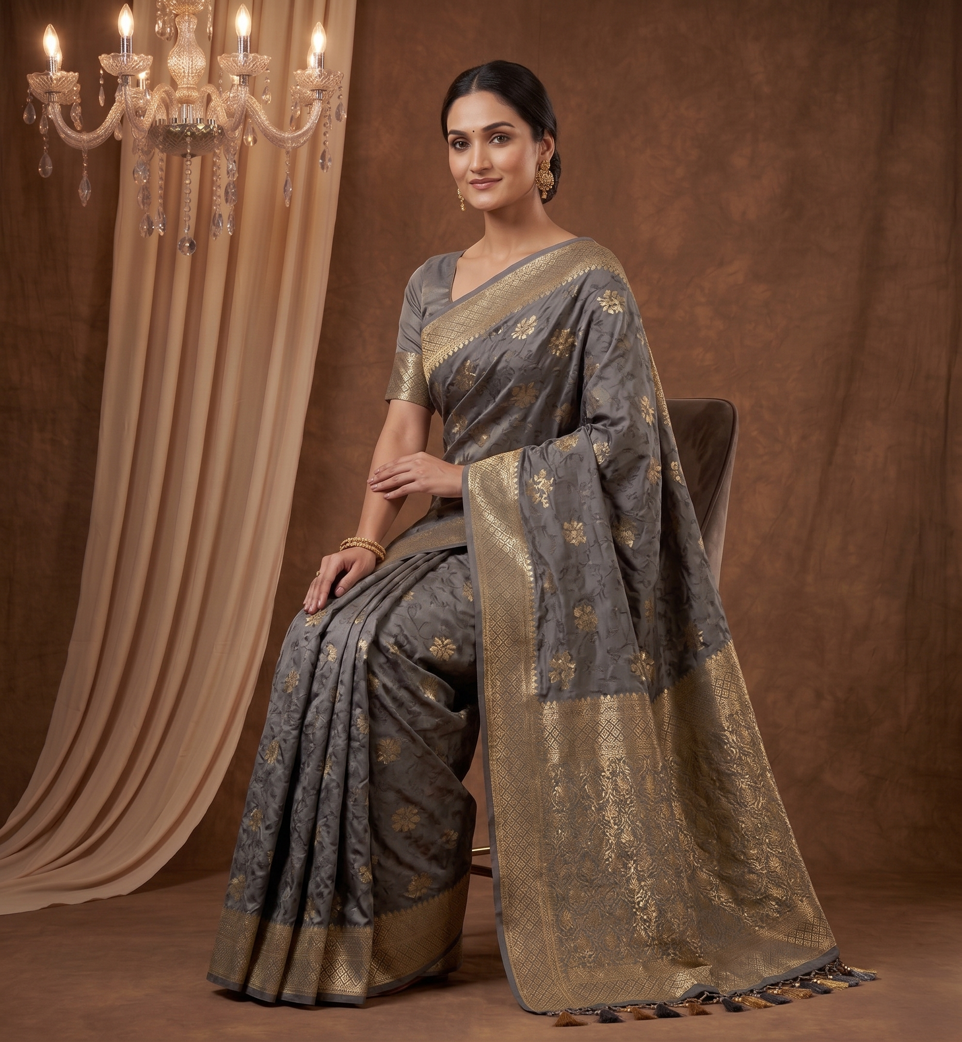 Shiv Chakra Varnika Banarasi Silk Saree