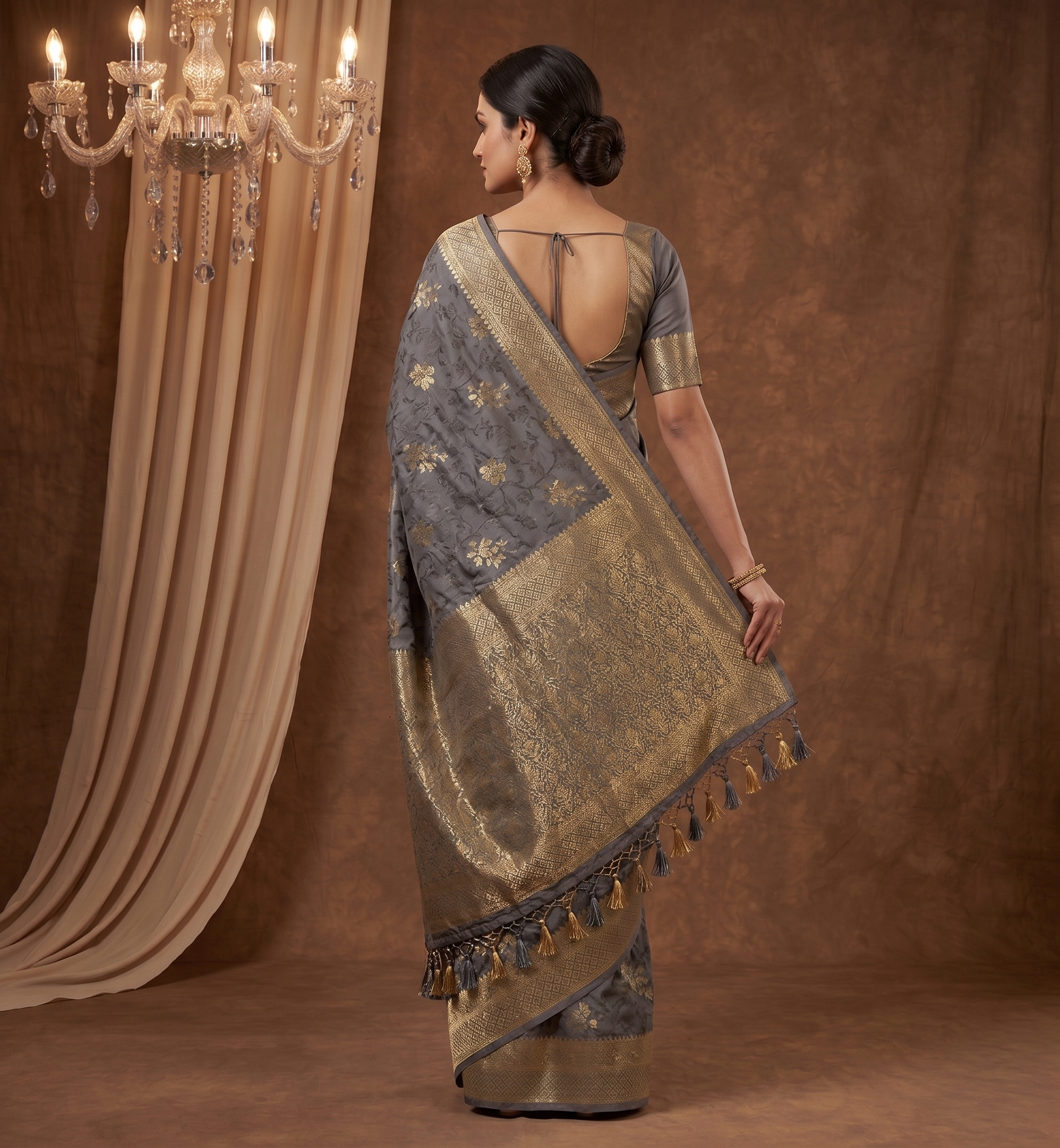 Shiv Chakra Varnika Banarasi Silk Saree