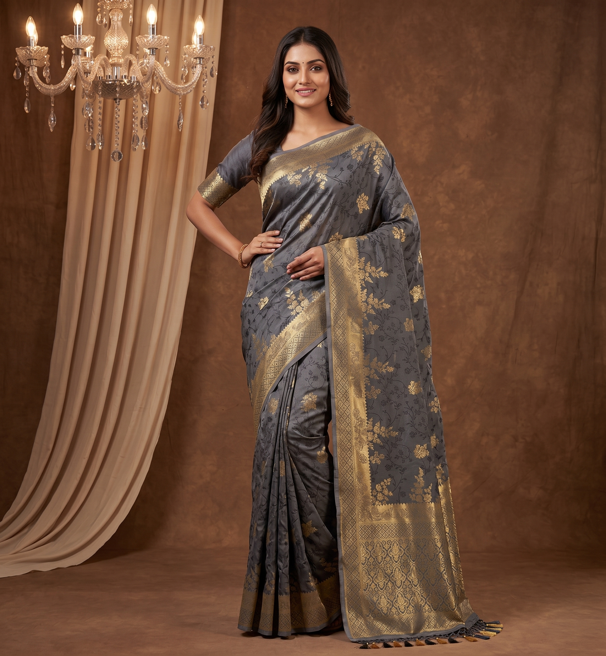 Shiv Chakra Varnika Banarasi Silk Saree