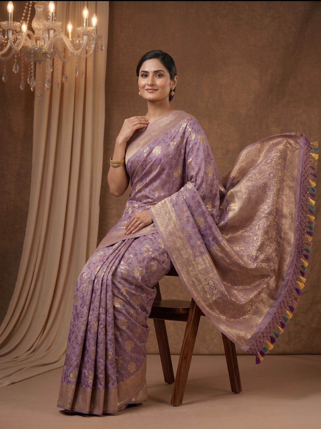 Shiv Chakra Varnika Banarasi Silk Saree