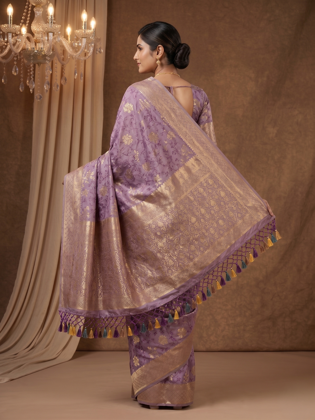 Shiv Chakra Varnika Banarasi Silk Saree
